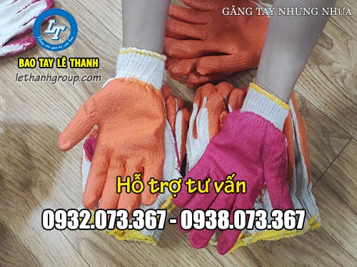 Giá bao tay nhúng nhựa theo từng trọng lượng Bao tay len nhúng nhựa