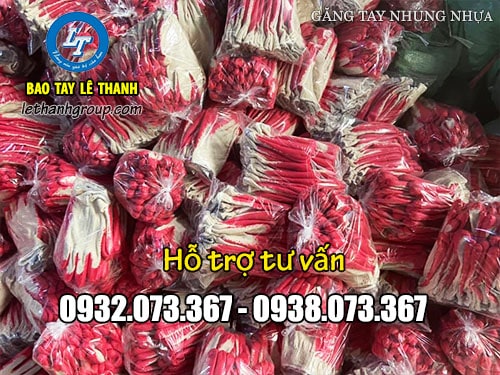 Giá bao tay len nhúng nhựa theo từng trọng lượng Bao tay len nhúng nhựa