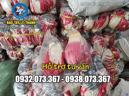 GIá bao tay nhúng nhựa theo từng trọng lượng Bao tay len nhúng nhựa