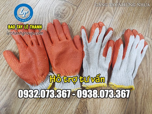 Giá bao tay nhúng nhựa theo từng trọng lượng Bao tay nhúng nhựa cam 80g