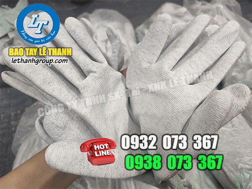 Bao tay phủ pu ngón, pu bàn tay giá rẻ cho đại lý, nhà phân phối Bao tay phủ pu bàn tay xám