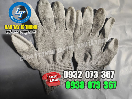 Bao tay phủ pu ngón, pu bàn tay giá rẻ cho đại lý, nhà phân phối Bao tay phủ pu ngón xám