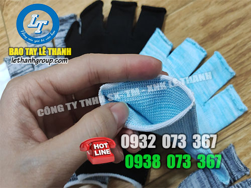 Găng tay vải thun hở 5 ngón giá sỉ rẻ Bao tay vải thun hở 5 ngón