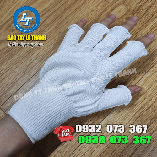 Găng tay vải thun hở 5 ngón giá sỉ Bao tay vải thun hở 5 ngón