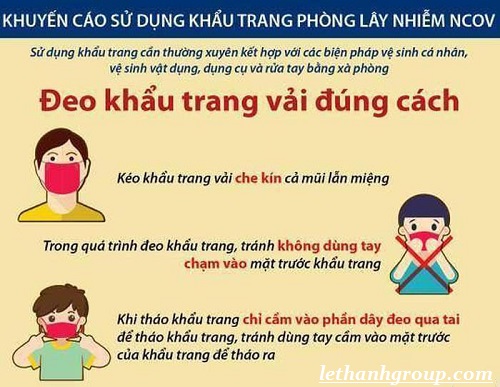 CÁC BƯỚC ĐEO KHẨU TRANG ĐÚNG CÁCH