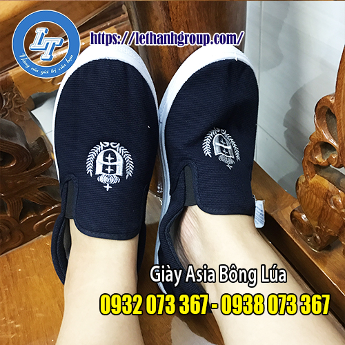 GIÀY ASIA XANH ĐẬM NAM NỮ BÁN CHẠY NHẤT GIÀY ASIA BÔNG LÚA MÀU XANH ĐEN