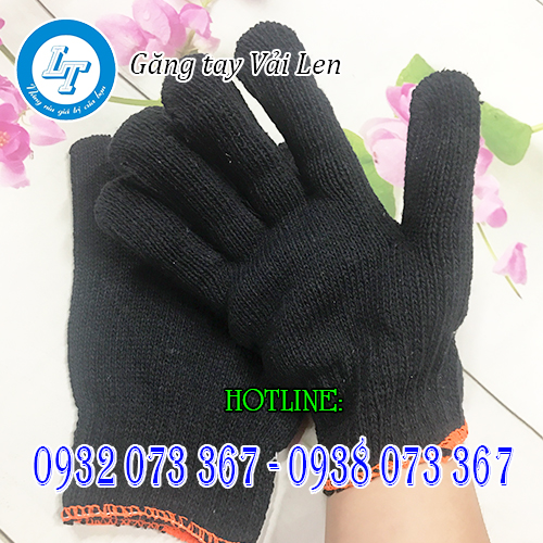 GIÁ SỈ RẺ GĂNG TAY LEN BẢO HỘ MÀU ĐEN LOẠI DÀY bao tay vải len màu đen