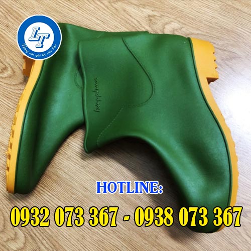 Đại lý cung cấp ủng bảo hộ cổ ngắn giá rẻ miền Nam ủng cao su cổ thấp Hiệp Phước màu xanh lá