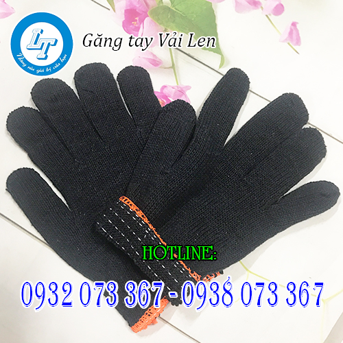 GIÁ SỈ RẺ GĂNG TAY LEN BẢO HỘ MÀU ĐEN LOẠI DÀY găng tay vải len màu đen giá rẻ