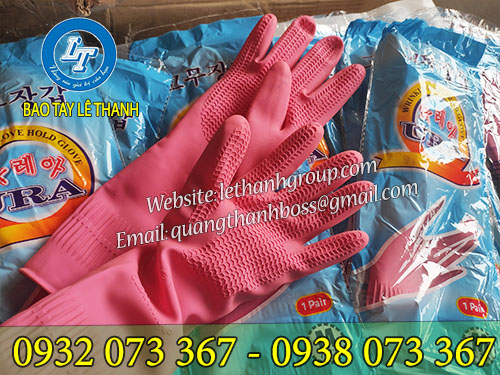 Găng tay cao su bảo hộ, đa công dụng Găng tay cao su Ura Hàn Quốc