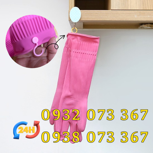 Găng tay cao su gia dụng có móc treo giá rẻ găng tay cao su có móc treo