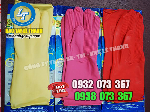 Lê Thanh Group phân phối găng tay bảo hộ Găng tay cao su hướng dương