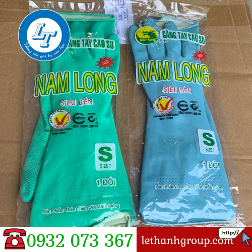 Bán rẻ găng tay cao su Nam Long 1 gói/ 10 đôi tại Lê Thanh găng tay cao su nam long