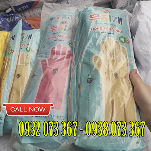 Cung cấp sỉ các loại găng tay cao su rửa bát siêu bền găng tay cao su đông cầu vồng nhiều màu