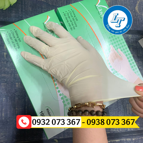 Găng tay cao su y tế không bột giá rẻ đủ màu găng tay cao su không bột màu vàng