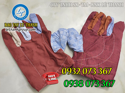 Găng tay chống nóng bằng vải mập Găng tay vải mập