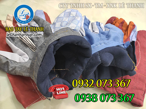 Găng tay chống nóng bằng vải mập Găng tay vải mập