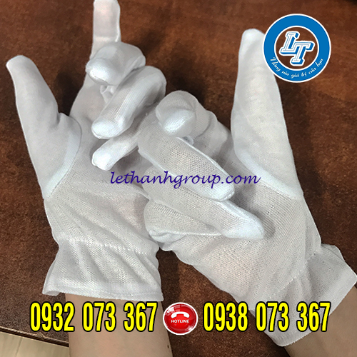 BÁN GIÁ RẺ BAO TAY VẢI RÁP KẺ MÀU TRẮNG BỀN ĐẸP TẠI BÌNH TÂN, TÂN PHÚ găng tay kiểm hàng màu trắng