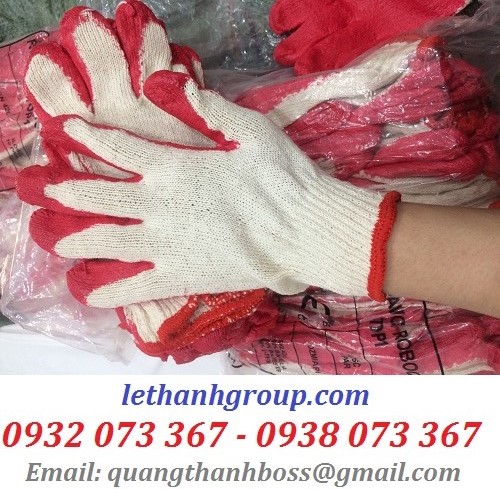 Găng tay nhúng nhựa màu đỏ Găng tay nhúng nhựa màu đỏ