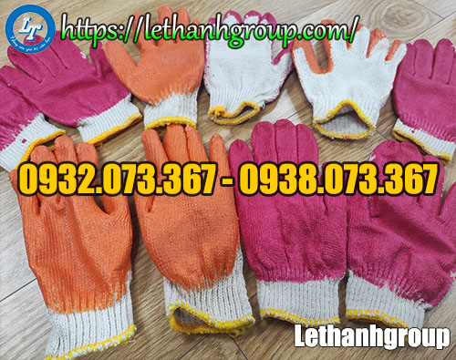 Găng tay nhúng nhựa bao tay nhúng nhựa màu đỏ, cam