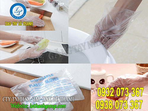 Bao tay nilon, găng tay xốp dùng 1 lần Ứng dụng của bao tay nilon