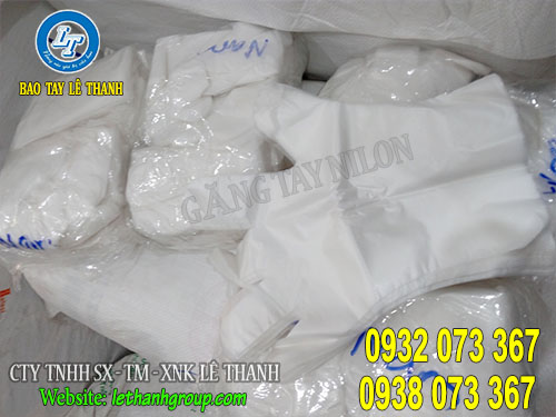 Bao tay nilon, găng tay xốp dùng 1 lần Bao tay nilon