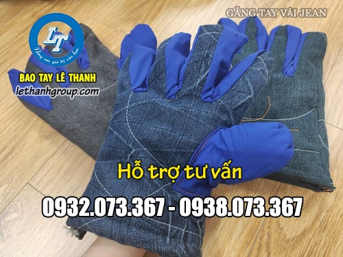 Găng tay chống nóng, chịu nhiệt giá rẻ Găng tay vải jean