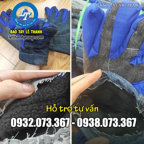 Găng tay chống nóng, chịu nhiệt giá rẻ Găng tay vải jean