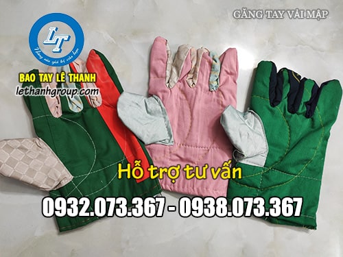 Găng tay chống nóng, chịu nhiệt giá rẻ Găng tay vải mập