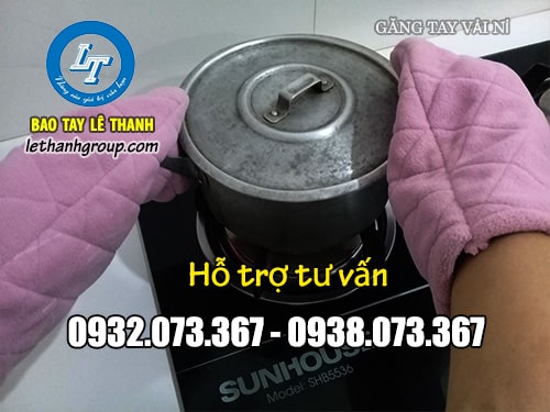 Găng tay chống nóng, chịu nhiệt giá rẻ Găng tay vải nỉ