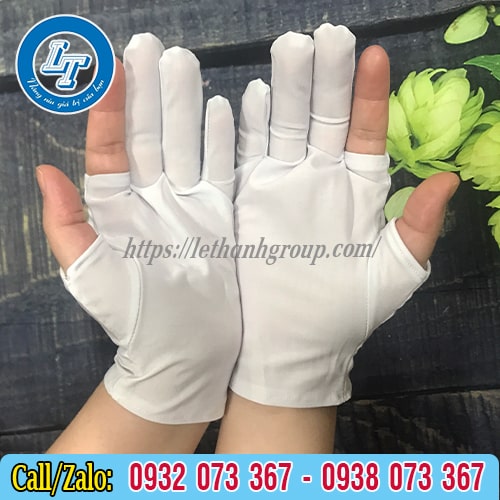 GIÁ SỈ GIÁ RẺ GĂNG TAY VẢI THUN MỎNG HỞ 2 NGÓN CO DÃN TIỆN LỢI găng tay vải thun mỏng