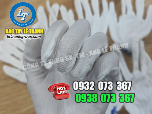 Bao tay vải thun trắng giá rẻ đón Tết Bao tay vải thun trắng