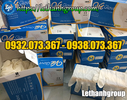 Găng tay y tế Vd Gloves trắng Găng tay Vd glove trắng có bột