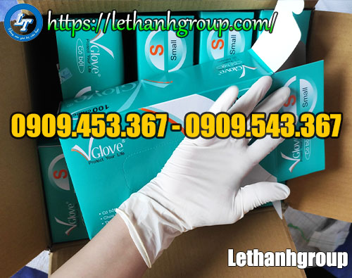 Găng tay y tế vglove xanh Găng tay y tế vglove xanh