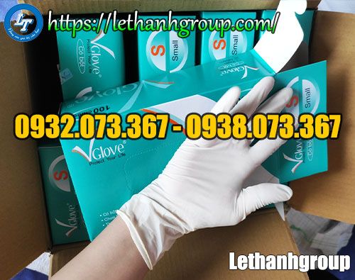 Găng tay y tế Vglove Găng tay Vglove trắng có bột
