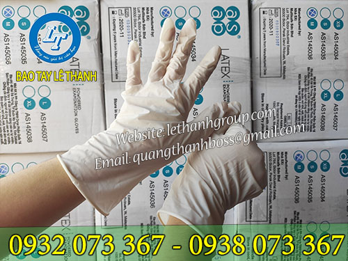 Gằng tay cao su bảo hộ, đa công dụng Găng tay y tế Latex có bột
