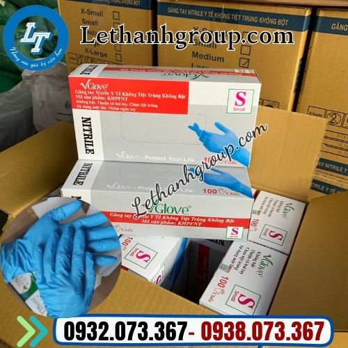 găng tay y tế có bột cao su nitrile