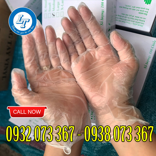 Găng tay cao su trong suốt dùng 1 lần giá rẻ TPHCM găng tay y tế màu trắng trong suốt không bột
