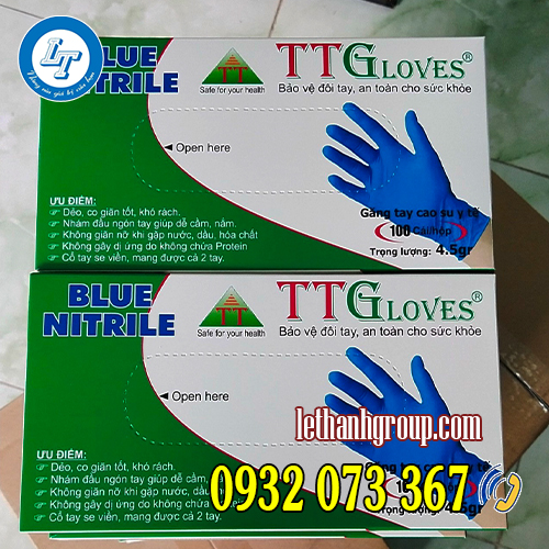 NƠI BÁN GIÁ RẺ GĂNG TAY Y TẾ NITRILE KHÔNG BỘT MÀU TRẮNG, XANH, ĐEN găng tay y tế không bột màu xanh