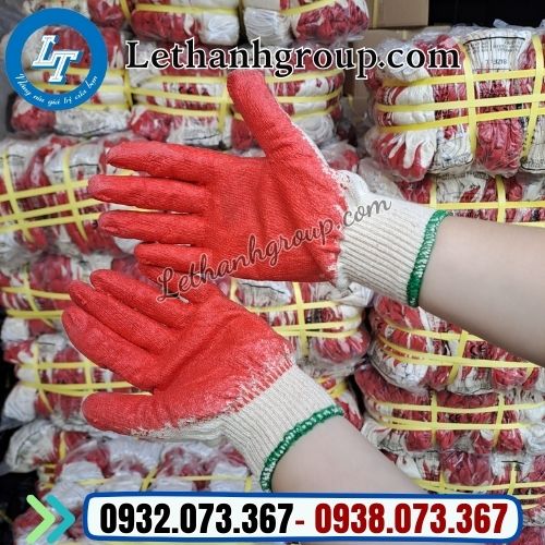 giá sỉ rẻ găng tay phủ sơn đỏ 1 mặt 60g giá sỉ rẻ găng tay phủ sơn đỏ 1 mặt 60g