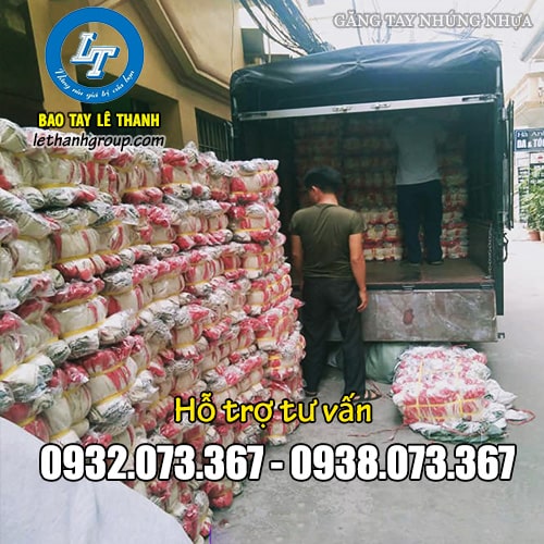 Giao hàng bao tay nhúng nhựa theo từng trọng lượng Giao hàng bao tay nhúng nhựa