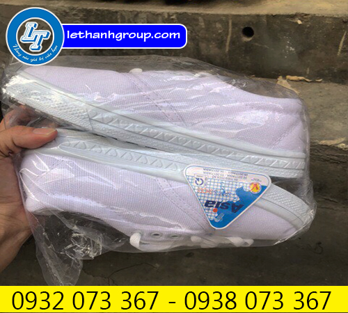 GIÀY VẢI CÔNG NHÂN - GIÀY ASIA CỘT DÂY GIÀY ASIA MÀU TRĂNG