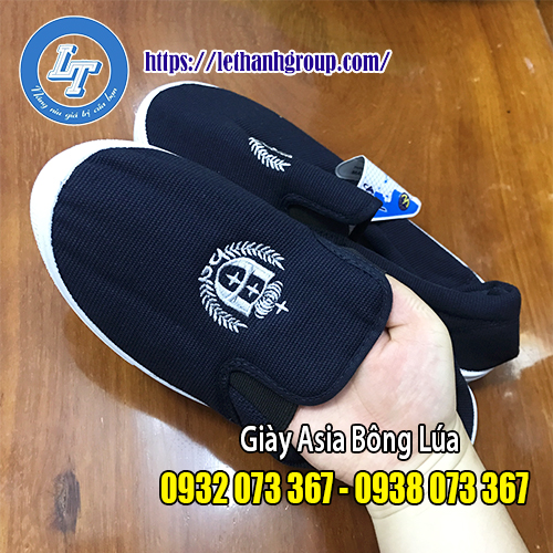 GIÁY ASIA XANH ĐẬM NAM NỮ BÁN CHẠY NHẤT giày Asia bông lúa màu xanh đậm