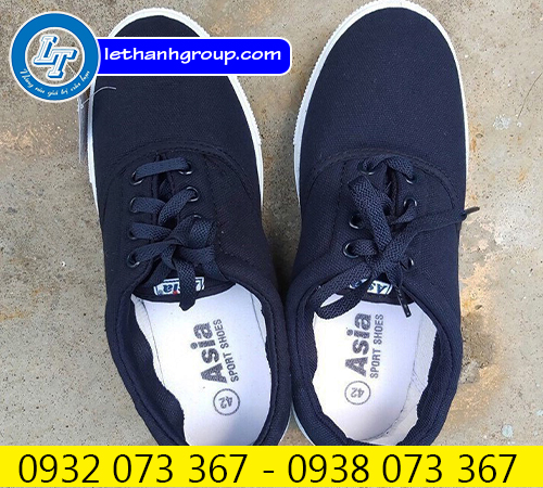 GIÀY VẢI ASIA CỘT DÂY- GIÀY BẢO HỘ GIÁ RẺ GIÀY ASIA MÀU XANH