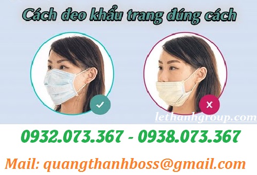 HÌNH MINH HỌA ĐEO KHẨU TRANG ĐÚNG CÁCH