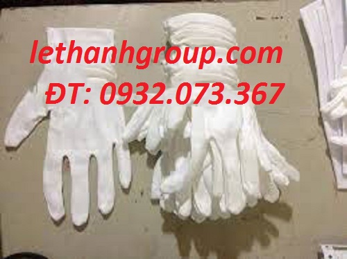 Găng tay vải thun trắng