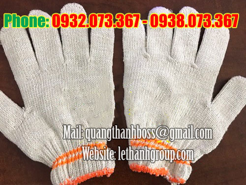 Mua găng tay len bảo hộ màu kem giá tốt Mua găng tay len bảo hộ màu kem giá tốt