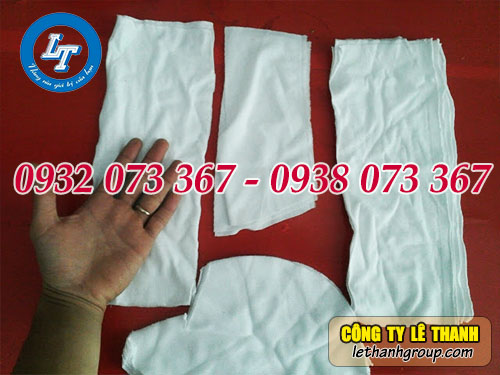 Phân phối giẻ lau trắng cotton A5 nhiều kích thước Giẻ lau cotton A5