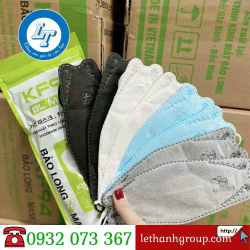 Khẩu trang kf94 loại nào tốt, giá rẻ khẩu trang con cá nhiều màu