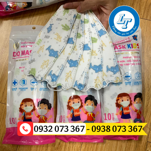 Phân phối khẩu trang KF94 em bé in hình giá sỉ rẻ khẩu trang y tế